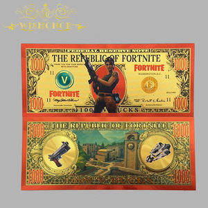 Billet de banque populaire <span class=keywords><strong>Fortnite</strong></span> Games Anime 2026 plaqué or 24 carats pour cadeaux - Product Image 2