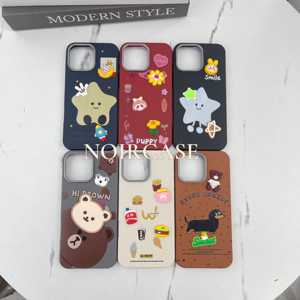 Funda de teléfono TPU + PC con patrón de dibujos animados para niñas-para iPhone 16 Pro Max, con protección de lente y decoración de personajes de dibujos animados - Product Image 5