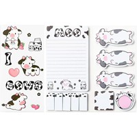 Novedad: Juego Completo de Notas Adhesivas Irregulares con Diseño de Dibujos Animados, Colores Variados, Logotipo Personalizado, Material de Oficina y Escolar para Estudiantes