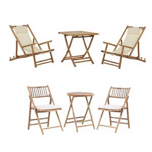 Bamboo Garden Chair Rustic Outdoor Furniture Traditional Design Foldable Durable for Garden Living <b>Room</b> Hotel Villa - Product Image 5