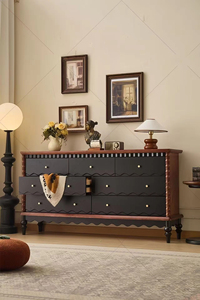 <span class=keywords><strong>Commode</strong></span> en chêne massif minimaliste moderne, <span class=keywords><strong>commode</strong></span> haute pour chambre à coucher, buffet long pour salon - Product Image 6