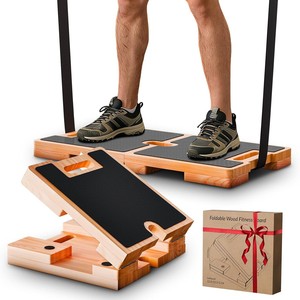Wooden Fitness Board 12.2x12.2x3.1in Foldable Non-Slip Gym Equipment For <b>Strength</b> <b>Training</b> And Home Exercise - Product Image 1
