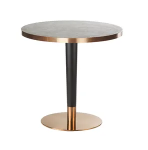 Quadratische runde leichte Luxus Formica HPL Cafe Tisch für Bar Cafe Restaurant Hotel Tischplatte
