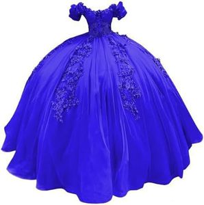 ชุดราตรีงาน Quinceanera สำหรับเด็กผู้หญิง รุ่น NDB10003 แบบคอร์เซ็ท ไหล่ประดับลูกไม้ลายดอกไม้ระยิบระยับ ระบายอากาศได้ดี สไตล์เจ้าหญิง สำหรับงานวันเกิด แฟชั่นสวยสง่า - Product Image 5