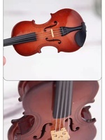 Professional Mini Musical Instrument Model Wooden Violin Model for Friends Birthday Gift