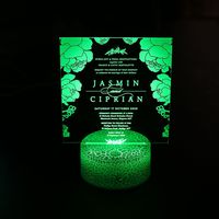 Tarjetas de Menú Acrílicas LED con Base, Tarjetas de Invitación Personalizadas con LED, Tarjetas de Mesa con Números y Nombres, Gran Venta