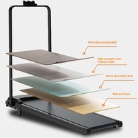 Tapis roulant électrique pliable, moteur de 1,5 CV, inclinaison de 6 %, amortissement des chocs, télécommande, programmes d'exercices, marche en intérieur