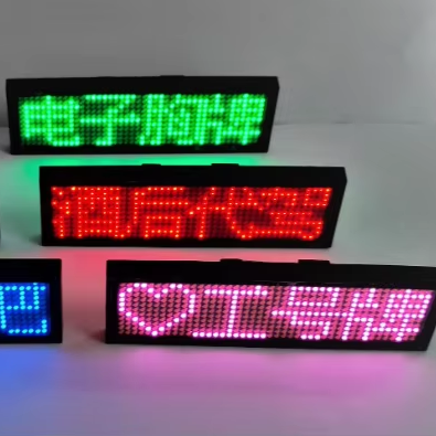 USB Programmable Mini LED Display Sign for Party Decorations Advertising LED Badge Flashing Name Badge