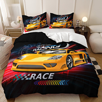 Housse de couette 3D Sports Car Design tendance Housse de couette personnalisée Ensemble de literie 3 pièces