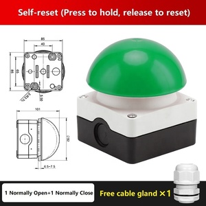 Interruptor de pedal tipo hongo <span class=keywords><strong>FAK</strong></span>-<span class=keywords><strong>R</strong></span>/<span class=keywords><strong>KC11</strong></span>/<span class=keywords><strong>I</strong></span>, interruptor de botón pulsador de pie, interruptor de pedal de parada de emergencia, interruptor de pie manual de 92 mm, botón pulsador 1NO 1NC - Product Image 6