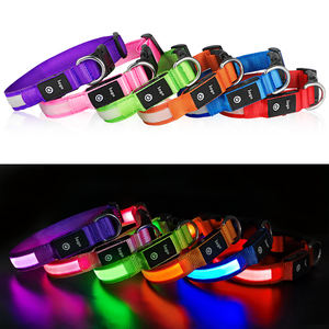 Tize Venta caliente USB carga LED colorido Nylon perro Collar accesorios para mascotas - Product Image 2