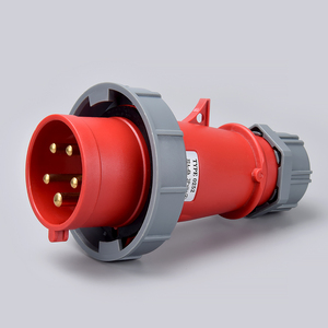 2025 New IP67 Flame-retardant Industrial <strong>Plug</strong> Sockets Custom <strong>Label</strong> 4PIN 16A 32A 380-415V 3P+E ABS+ Copper Parts for Hospital Use - Product Image 5