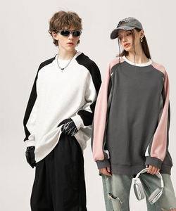 Sudadera con Capucha de Invierno, Estampada, con Logotipo Personalizado Bordado, de Algodón Grueso, Estilo Color Block, Talla Grande - Product Image 3