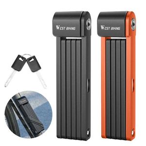 WEST BIKING – cadenas pliable compact en acier, antivol, pour vélo, moto, scooter électrique, cadenas de sécurité haute sécurité pour vélo - Product Image 1
