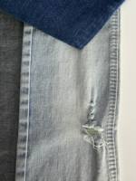 Tissu denim slub OE ultra doux 360 GSM 10,6 oz, haute extensibilité, 180 cm extra large, indigo foncé, coton, polyester, élasthanne, matière pour jeans