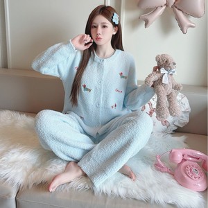 <span class=keywords><strong>Pigiama</strong></span> Cardigan con Collo a O da <span class=keywords><strong>Donna</strong></span>, Vita Elastica, in <span class=keywords><strong>Velluto</strong></span>, Invernale, Spesso, con Cartoni Animati, Traspirante, Lunghezza Intera, Dolce - Product Image 1