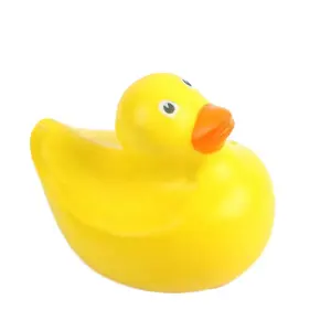 Toptan ucuz ördek şekli stres topu yenilik PU köpük özel Logo anti-stres hayvan stres topu
