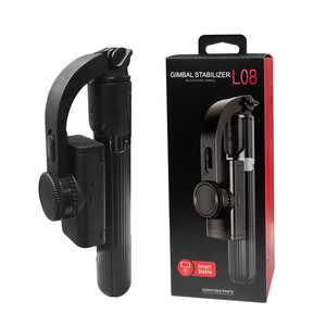 Stabilisateur de cardan portable <span class=keywords><strong>L08</strong></span> pour téléphone portable, support de <span class=keywords><strong>selfie</strong></span>, support réglable, mini trépied pliable, design pliable - Product Image 1