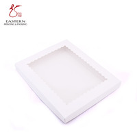 Personnalisé Blanc Boîte De Papier de Biscuit Emballage avec Fenêtre