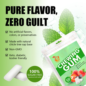 Chewing-gum sans sucre très demandé, adapté aux diabétiques, goût frais, haleine fraîche, aide à contrôler les fringales <span class=keywords><strong>et</strong></span> à réduire les collations - Product Image 5