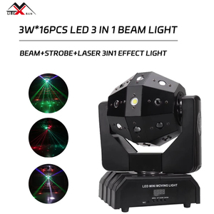 Éclairage rotatif pour discothèque et bar, 120W, 16 LED RGBW de 3W, projecteur de scène mobile en forme de petit <span class=keywords><strong>cube</strong></span>, IP33, DMX512, CRI90 - Product Image 2
