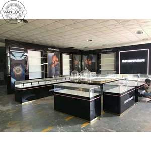 VANLOCY ha personalizzato la luce del LED orologio al dettaglio del negozio al dettaglio chiosco mobile vetrina per Amani negozio di orologi al dettaglio - Product Image 3