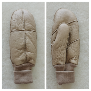 Gants en cuir de <span class=keywords><strong>mouton</strong></span> véritable doublés polaire pour femme, chauds pour l'hiver, fabrication OEM, avec support d'échantillons - Product Image 4