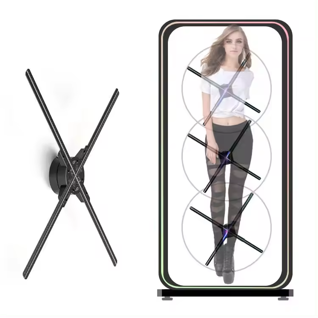 3D Led Display Holographic Projection 3d Hologram Fan Battery Fan Hologram 3D
