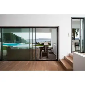 Alüminyum çerçeveli Panel çift temperli cam ağır sistemi dış sürgülü veranda kapısı