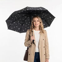 Parapluie pliant pour femme à ouverture automatique, imprimé pissenlit, élégant et abordable