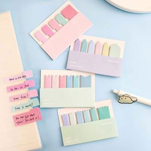 Gradient Net Red Self-Adhesive Stickers & Small <b>Bookmarks</b> 10x7cm Memo Pads Customizable for Learning & Office Supplies - Product Image 3