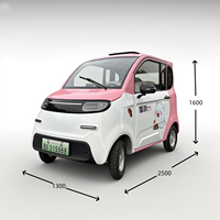 Voiture électrique compacte à 4 roues et 4 portes, certifiée CE, 52 km/h, batterie lithium, pour adultes, usage domestique, fabriquée en Chine, prix abordable.