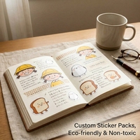 Autocollants pour scrapbooking en papier synthétique personnalisés Kawaii Little Good Days, pack d'autocollants premium