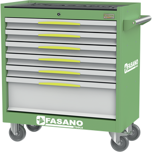 Fasano Tools 6 <b>Drawer</b> Rolling Tool Cabinet Green With Lock And Casters For <b>Workshop</b> Use - Product Image 1