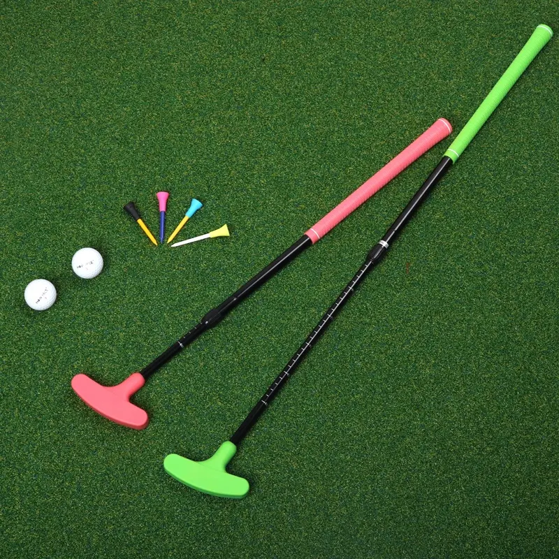 Benutzer definierte Logo verstellbare Doppelseiten Mini Golf Putter linke und rechte Hand Training einziehbare Golfschläger für Kinder Erwachsene