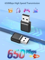 Carte réseau sans fil COMFAST CF-811AC V3, pilote, 5G double bande, 650 Mbps, USB2.0, récepteur WiFi externe, émetteur, Win7/10/11, en stock