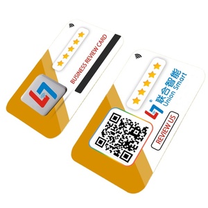 Cartes de visite personnalisables NFC QR Code WhatsApp <span class=keywords><strong>Facebook</strong></span> Google Avis ABS PVC RFID 13.56MHz pour l'intégration des médias sociaux - Product Image 3