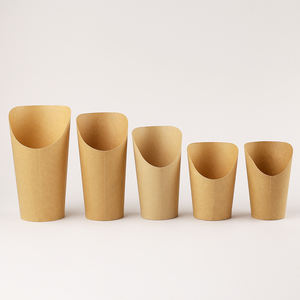 Coppette Ecologiche in Carta Kraft per Patatine Fritte, Contenitori Usa e Getta per Snack, Popcorn, Nuggets di Pollo, Resistenti all'Olio - Product Image 3