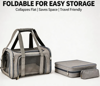 Sac de transport pliable et respirant pour chat et chien, en PU Oxford, souple, de luxe, tendance, avec fermeture éclair
