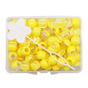 75 perles colorées pour cheveux, grand trou, acrylique transparent, perles jumbo pour <span class=keywords><strong>tresses</strong></span>, dreadlocks, accessoires pour cheveux d'enfants - Product Image 5