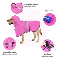 HIPHOPPET Manteau de Pluie Réfléchissant à Rayures pour Grands Chiens et Chats, Imperméable Hiver pour Animaux de Compagnie, Vêtements de Luxe pour Chiens de Races Moyennes