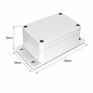 Petite boîte de jonction en ABS IP65, boîtier électrique étanche avec vis et presse-joints inclus pour utilisation extérieure, pour carte de circuit imprimé - Product Image 3