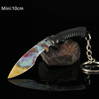 Porte-clés en métal LT Cs, mini couteau modèle Népal, porte-clés en alliage plaqué coloré, taille 10 cm
