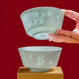 Juego <span class=keywords><strong>de</strong></span> Cuencos Zodiacales <span class=keywords><strong>de</strong></span> Celadón <span class=keywords><strong>de</strong></span> Jingdezhen con Color Subesmaltado <span class=keywords><strong>de</strong></span> Alta Temperatura, Estilo Linglong, Nuevo Estilo Chino, Tendencia Nacional - Product Image 2