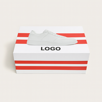 Individuell gestaltete, kostenlose Design-Luxus-Schuhverpackung aus rotem und weißem Karton mit Ihrem eigenen LOGO-Etikett