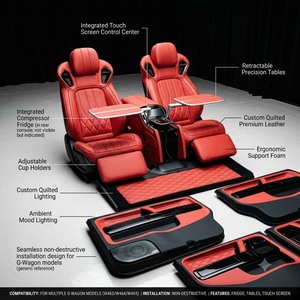 Sedile Sportivo VIP di Lusso per Mercedes-Benz <span class=keywords><strong>Classe</strong></span> G W463 W464, Upgrade con Tavolino da Aereo, Frigorifero <span class=keywords><strong>a</strong></span> Compressore, Pelle Nappa - Product Image 2