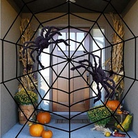 Venta al por mayor de adornos de araña de felpa extragrandes, nuevo diseño, accesorios para fiesta de Halloween, superventas, Araña, juega trucos