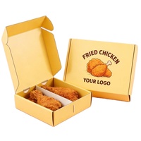 Boîtes d'emballage en carton ondulé personnalisées pour la vente en gros, pour plats à emporter, poulet frit, biscuits, pain cuit, avec séparateur