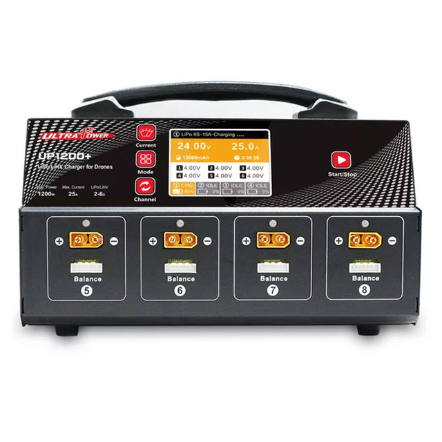 Ultra Power UP1200+ 1200W 25A 8 Channels 2-6S UAV Drone Battery Charger