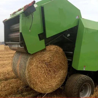 Mini-presse à balles rondes 50x70cm |   Faucheuse à foin et paille entraînée par prise de force de tracteur, largeur de ramassage 70-80 cm, 25-50 CV, éjection automatique avec attache, haute productivité
